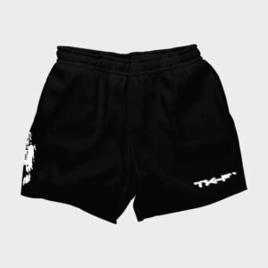 TK-F` Black Sweatshirt Shorts - Take-off