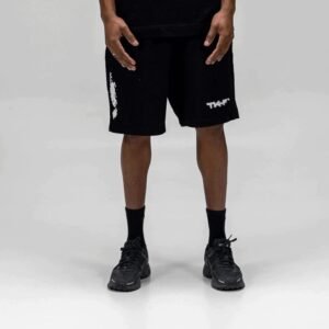 TK-F` Black Sweatshirt Shorts - Take-off