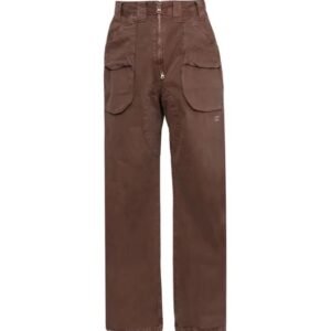 RODES DOUBLE-ZIP BROWN TROUSERS - Quadro Creations