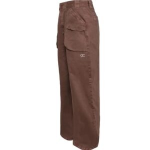 RODES DOUBLE-ZIP BROWN TROUSERS - Quadro Creations